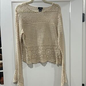 Boho Open-Knit Top
